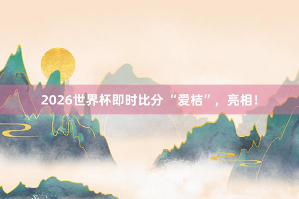 2026世界杯即时比分 “爱桔”，亮相！