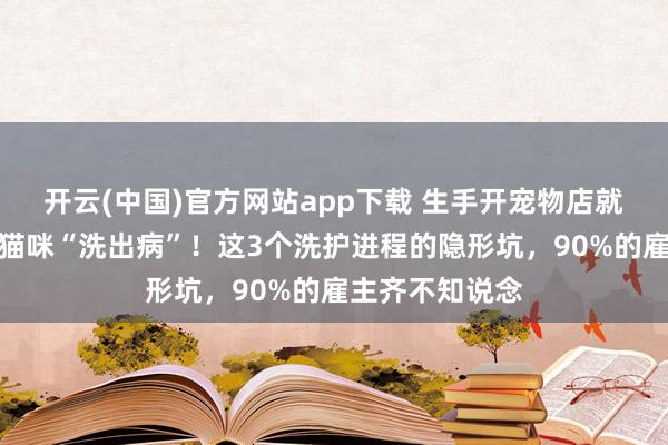 开云(中国)官方网站app下载 生手开宠物店就踩雷？别再让猫咪“洗出病”！这3个洗护进程的隐形坑，90%的雇主齐不知说念