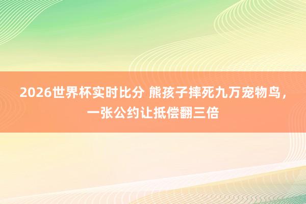 2026世界杯实时比分 熊孩子摔死九万宠物鸟，一张公约让抵偿翻三倍