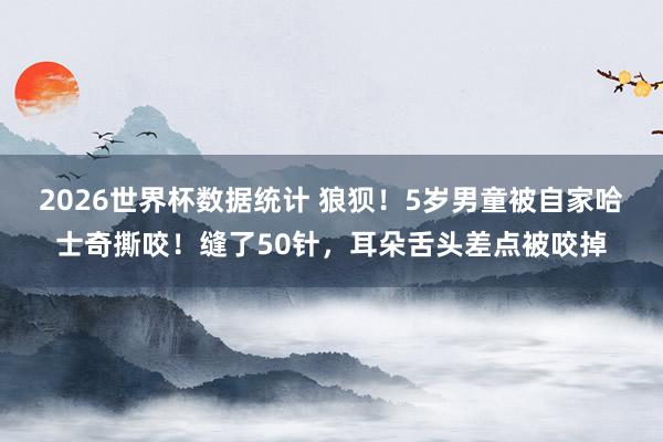 2026世界杯数据统计 狼狈！5岁男童被自家哈士奇撕咬！缝了50针，耳朵舌头差点被咬掉