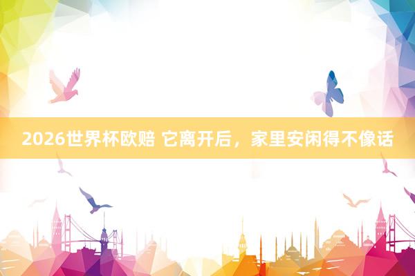 2026世界杯欧赔 它离开后，家里安闲得不像话