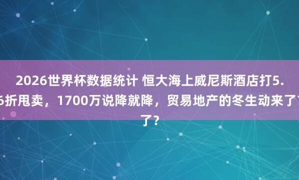 2026世界杯数据统计 恒大海上威尼斯酒店打5.6折甩卖，1700万说降就降，贸易地产的冬生动来了？