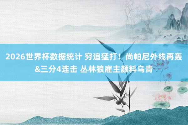 2026世界杯数据统计 穷追猛打！尚帕尼外线再轰&三分4连击 丛林狼雇主颜料乌青