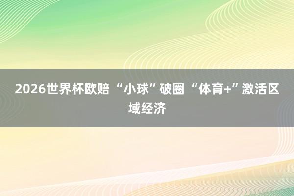 2026世界杯欧赔 “小球”破圈 “体育+”激活区域经济